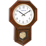 TS4001 Octagon Regulator Wall Wireless Synchronized Analog Wood Clock