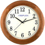 TS4123 12" Wireless Synchronized Analog Wood Clock