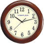 TS4124 12" Wireless Synchronized Analog Wood Clock